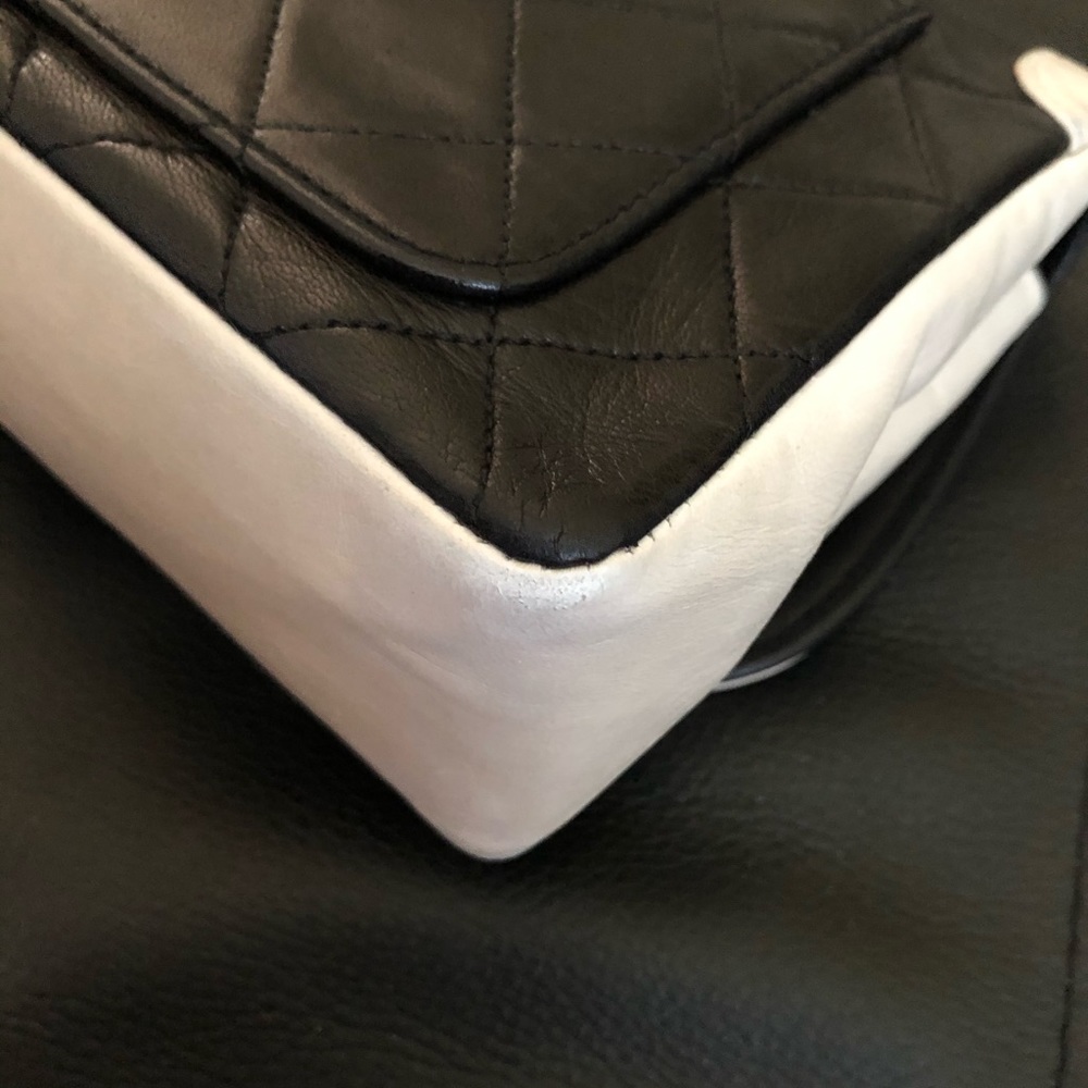 SOLD**Chanel Classic Vintage Two Tone Flap Bag - Picture 10 of 15